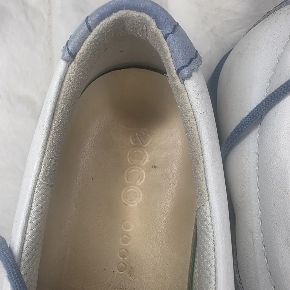 Ecco Women's Athletic Shoes - Blue and White - Picture 3 of 6